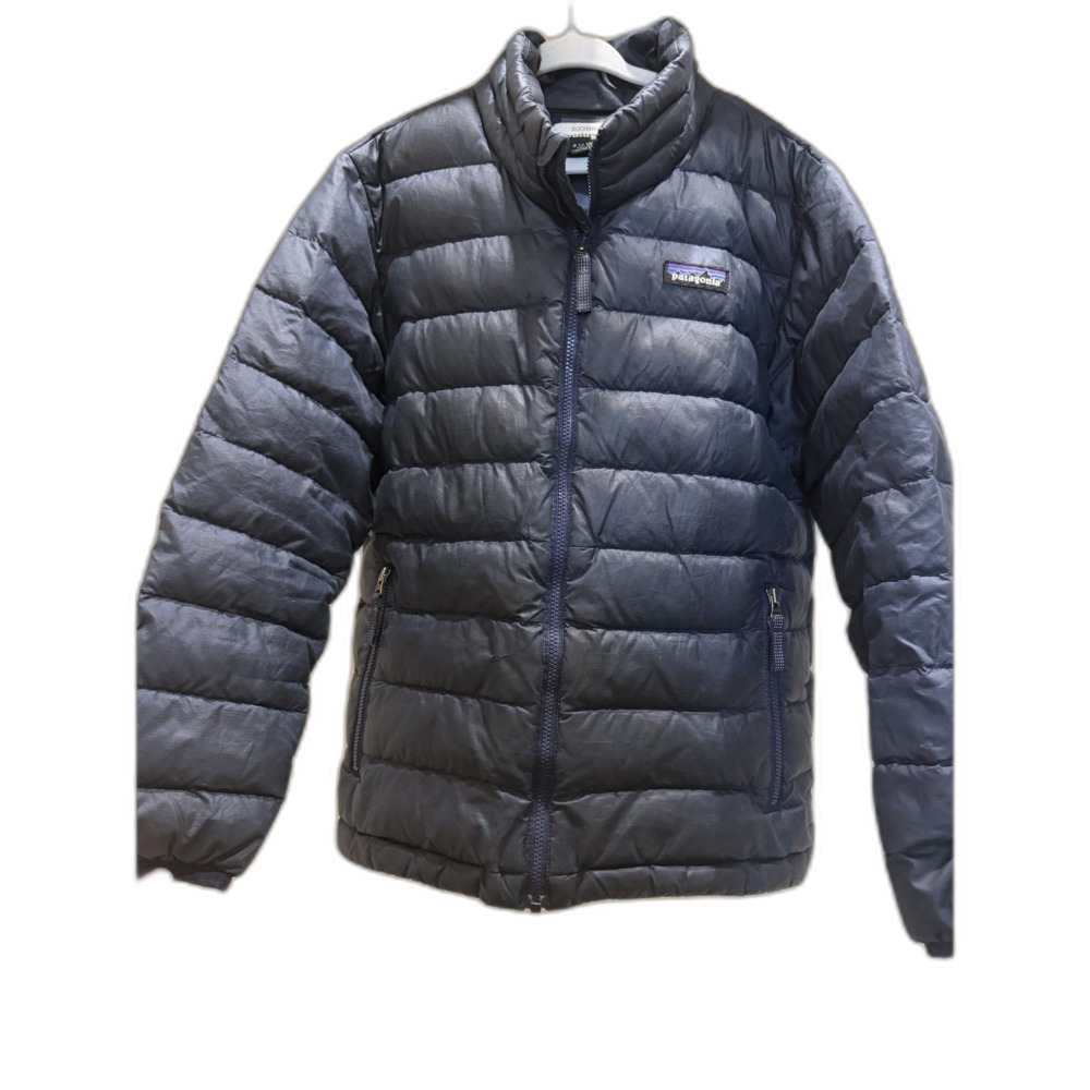 Patagonia Boys Classic Navy Down Sweater Jacket - Kids Small 7-8